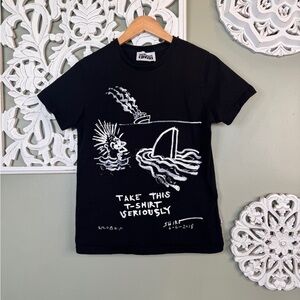 Memphis Milano Take This Shirt Seriously Black Tee XS